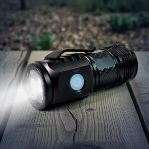 1 Pc Small LED Torch, Rechargeable Torch, 5 Lighting Modes Waterproof Handheld Flashlights for Power Cuts, Camping, Hiking, Outdoor