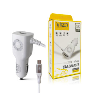 Diamond Car Charger with Built-in Micro Cable & LED Light | Car Charger - Micro Cable Charger 