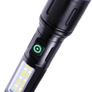 Rechargeable White Laser Super Battery Aluminum LED Flashlight, Body  Tactical,Long Battery Zoomable, Light