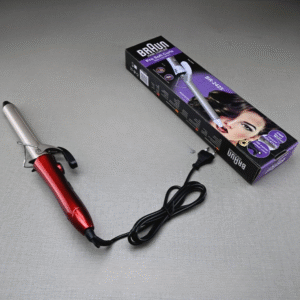 Braun Hair Curler Pro Soft Curls Ceramic Coating with 25mm barrel, Rapid Heating 200℃ in 30 Sec, PTC Heating Body, 35 Watt Energy-Efficient, 100-240V 50/60Hz – Model BR-2425