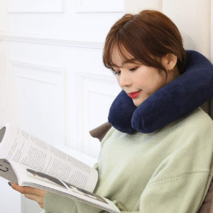 Imported U Shaped Pillows for Sleeping - Portable Travel Neck Pillows for Adults - Neck Pillow for Flight, Car & Home - Random Color ( Multi Design)