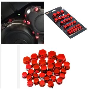 30pcs/set High Quality Chrome Plating Plastic Motorcycle Screw Nut Cover Cap Nut Bolt Decoration For Engine Transmission