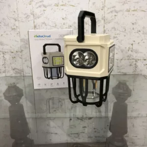 HelloCloud Multifunctional Camping Light Dual Bright & Warm Modes Solar & USB Rechargeable Lantern with Power Bank(HC-7677A)