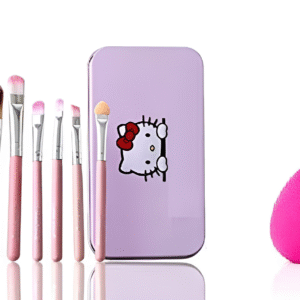 07 PCs Kitty Style Brushes  Makeup Brush Set | Complete Brush Kit for Professional and Beginner (Pink Color)