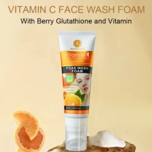 Vitamin C Foam Wash Foam Anti-Freckles Cleanser Deep Cleansing Remove Blackheads Repair Face Wash Cleansing Brightening Moisturizing 120g