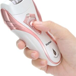 Kemei 3 In 1 ( KM-3010 ) Rechargeable Hair Remover | Kemei Callus Remover With Extra Lady Epilator And Shaving Head 3 in 1 ( Random Color )