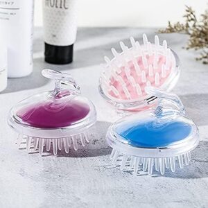 (NW000131) Shampoo Brush Hair Scalp Massager Shampoo Brush with Soft Silicone Bristles (random color)