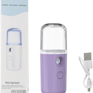 Nano Facial Mist Sprayer, 30ml Handy Atomization Machine Face Moisturizing Hydration  USB Charging (random color)