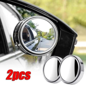 2pcs Round Blind Spot Mirrors – Wide-Angle Lens for Enhanced Rear and Side View Visibility – Convex Mirror for Cars, SUVs, and Trucks – Universal Fit Safety Accessory - Plastic Material