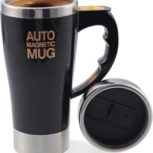 (NW0005) Auto Magnetic Mug - Electric Self Stirring Coffee / Mixing Cup for Coffee / Tea / Hot Chocolate, 450ml  (Cell Operated) (random Color)