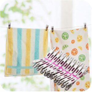 Stainless Steel Clothespins Finger Clips Clothes Clips Laundry Pins Mini Spring Metal Clothespin Clamp Binder Clips Hanging Clips for Home Laundry Office Use (20pcs)