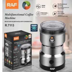 RAF R.7113 MULTI PURPOSE ELECTRIC COFFEE GRINDER AUTOMATIC COFFEE SPICE BEAN GRINDER STAINLESS STEEL