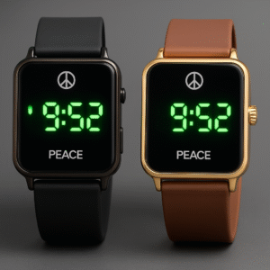 Modern Edge Silicon Strap Watch Black/Brown – Sleek, Durable, and Timeless Without Box