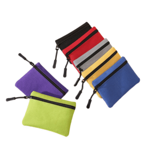 Pack Of 06 Portable Cloth Mini Pouch Zipper For Kids | Pencil Box | Cloth Pencil Box For Kids - Pouch ( Random Color )