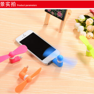 Summer Hot 2 in 1 Mini USB Fan Portable Fan for Mobile Phone Computer , Power bank Air Cooling Fan Android   (random color) - Micro USB Fan