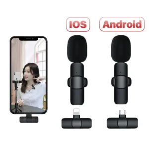 k11 Type-C Wireless Microphone K8 Collar Mic for Type C - Noise Cancellation Reduction Wireless Mic for Phone for Mobile Phone Camera,