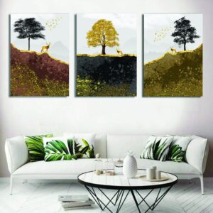 Set of 3 Wall Art Wooden Phototile Frames for Wall Decor