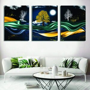 Set of 3 Wall Art Wooden Phototile Frames for Wall Decor