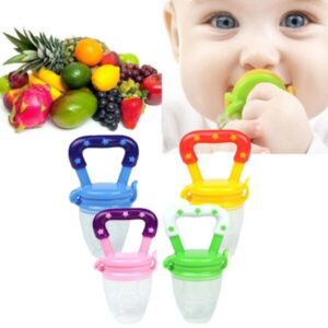 Baby Fruit Pacifier | Fresh Fruit Feeder, Teething & Nibbler Toy for Infant | Safe Silicone Pacifier (Random Color)