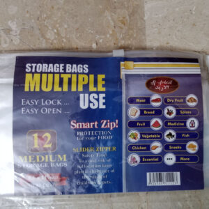 (NW00027) FOOD STORAGE PLASTIC BAG - SMART ZIP - GOOD QUALITY (10 pcs)