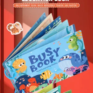 Montessori Baby Busy book My First Quiet Book Paste Early Learning Education Toy Children Toy Matching Game for Babies 2 , 3 Years (random book)