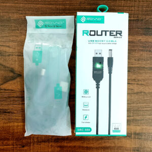 Wi-Fi Router USB Cable for Power Bank-Sovo Router Cable 5v-12v | SRC-888