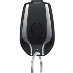 Keychain power bank | Keychain Portable Charger, Mini Power Emergency Pod Key Ring Cell Phone Charger, Ultra-Compact External Fast Charging Power Bank 1500 Mah (Black)