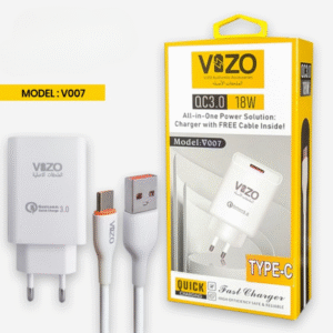 V007 – Type-C Fast Charger | Vizo V007 Type-C Charger | Charger For Android | Mobile Phone Charger - 18W