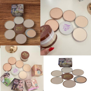 Pack Of 01 - 5 in 1 | Multi-Shade Face Powder Palette with Mirror | Compact Makeup Kit for All Skin Tones | Natural Finish & Easy Blending