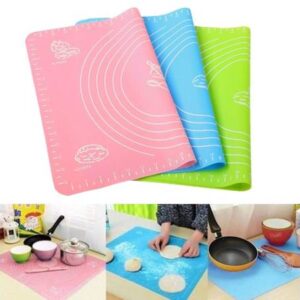 Non-Stick Silicone Baking roti Mat large size With Measurements Heat Resistant Cookie Sheet Oven Liner 40*50cm (Multi color)