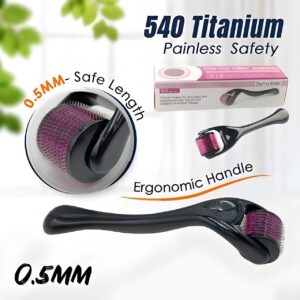 (NW00098) Skin Therapy 0.5 Derma Roller With 540 Micro Needle Roller For Men And Women | Derma Roller 540 Titanium Needle (0.5mm)