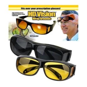 1 Pieces HD Day & Night Vision Wrap Around Glasses | NIGHT VISION GLASSES FOR MEN | Car Anti-Glare Goggles Sunglasses Man Motorcycle Driving Glasses