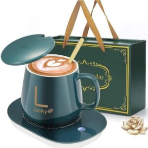 Electric Heated Coffee Mug with Temperature Controlled Pad (random color)