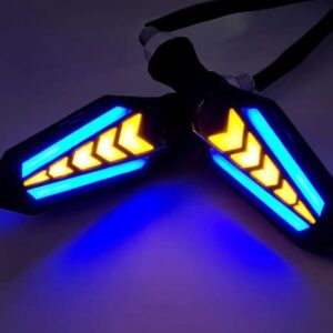 Bike Indicator Slide Arrow Running Style With Lava DRL Red - Yellow 4 Pcs Set