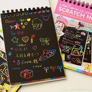 Small Scratch Note Pad | Rainbow Drawing Draft Books for Childrens (random color)