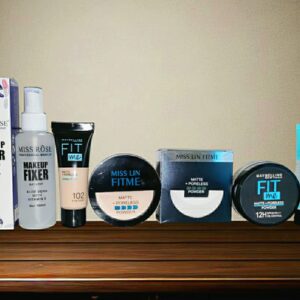 Face Pro Deal - Makeup Fixer, Foundation(Random Shade), 2-in-1 Face Powder(With Puff), Loose Powder, Primer