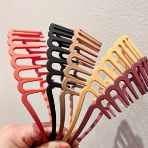 (pack of 2 ) Comb plastic  hair bands Plastic Non Slip Wave Hairbands, Womens Comfortable Head Bands (random color)