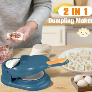 (NW000200) 2 in 1 Dumpling Wrapper Tool Food Grade Manual Dumpling Maker Mold -  (Random color) with box