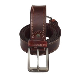 Men Buffalo pull-up leather | Waist Belt for boys & Mens (Maroon)