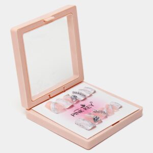 10 Pcs Nails With Sticker Handmade Beads Nails With Sticker (random Design)