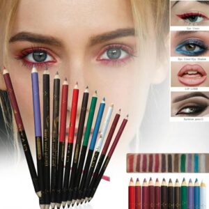 ( Pack of 12 )2 in 1 colors eye pencil multipurpose  Eye Pencil (Random color )