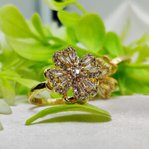 1 Piece Imported Dazzling Movable Floral Blossom Adjustable Rings - 2 Color  Variants 🌟 | Luxurious Design Ring | Adjustable Ring | Ring For Girls & Women ✨ - Random Color