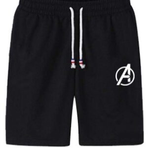 Avengers Logo Jersey Shorts for MEN | Black | Gym, Sports & Fitness Shorts