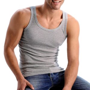 Jersey Grey Sando Gym Sando Tanks Top For Men | Solid Grey Tank Top