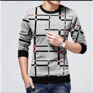 HY Boutique Huge Linning Screen Print on Full Sleeve T.Shirt, Stylish stitched / Latest Designer / party wear summer collection for his).