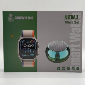 Ultra 2 - Crown K16 - Watch Bundle – Includes Free P47 Wireless Headphone + 7 Interchangeable Straps
