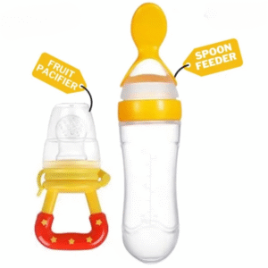Food Pacifier + Feeder Spoon/ Fresh Fruit Food Baby , Feeding Safe Fruit Feeder ,  (random color)