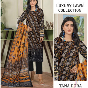✨ HANIYA  ✨ 3 Piece  Digital Printed DORIYA Shirt With Front Shifli Boring Daman ChickenKari/Unstitched Suit New Collection For Womens