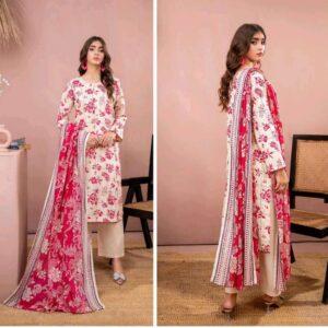 ✨ ZESH   ✨ 3 PieceUnstitched Suit ZESH SUMMAER LAWN COLLECTION 2025