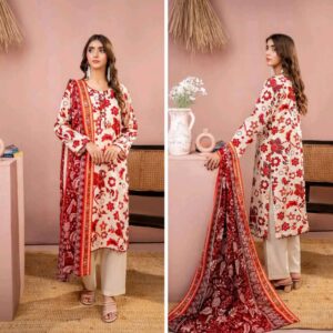 ✨ ZESH   ✨ 3 PieceUnstitched Suit ZESH SUMMAER LAWN COLLECTION 2025